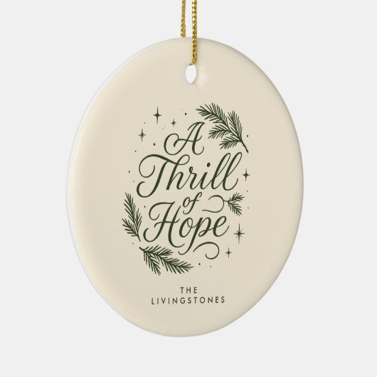A Thrill of Hope Green Religious Keramik Ornament (Rechts)