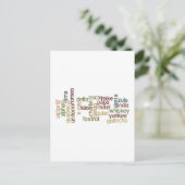 A Through Z Phonetic Alphabet Telephony (Wordle) Postkarte (Stehend Vorderseite)