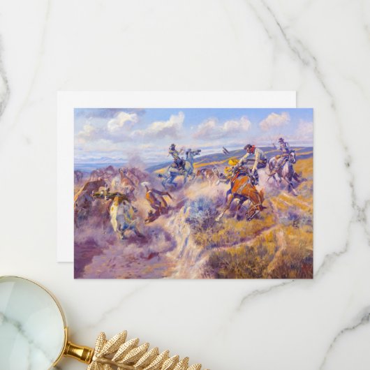 A Tight Dally und Loose Latigo von C. M. Russell Dankeskarte (Vorderseite/Rückseite Beispiel)