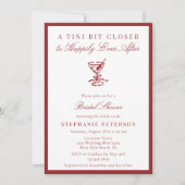 A Tini Bit Closer Old Money Martini Bridal Shower Einladung (Vorderseite)