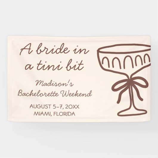 A Tini Bit Coquette Espresso Martini Bachelorette Banner (Horizontal)