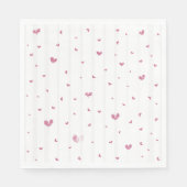 A Tini Bit Engaged | Pink Hearts Engagement Party Serviette (Vorderseite)