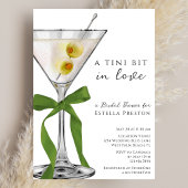 A Tini Bit Green Bow Dirty Martini Brautparty Einladung