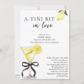 A Tini Bit In Love Lemon Martini Bridal Shower Einladung (Vorderseite)