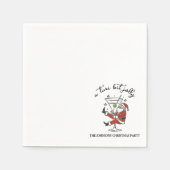 A Tini Bit Jolly Santa Claus Whimsical Themed Serviette (Vorderseite)