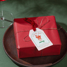 A Tini Bit Merry Christmas Santa Claus Geschenkanhänger