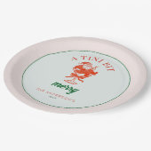 A Tini Bit Merry Christmas Santa Claus Pappteller (Schrägansicht)