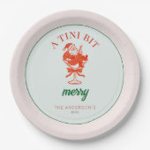 A Tini Bit Merry Christmas Santa Claus Pappteller (Vorderseite)