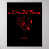 A Tini Bit Merry Funny Santa Martini Tail Christma Poster (Vorne)