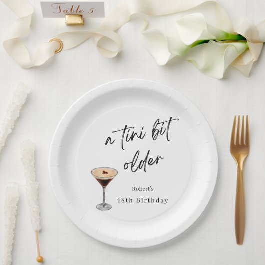 A Tini Bit Older 18th Birthday Party Plates Pappteller (Hochzeit)