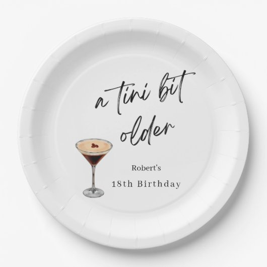 A Tini Bit Older 18th Birthday Party Plates Pappteller (Vorderseite)