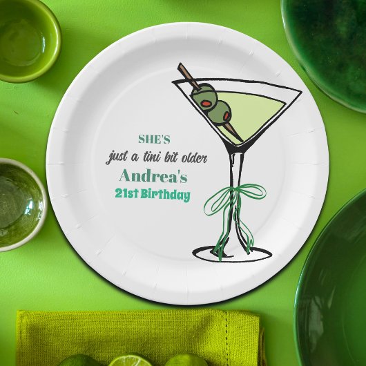 A Tini Bit Older 21st Birthday Party Pappteller