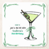 A Tini Bit Older 21st Birthday Party Rechteckiger Pappuntersetzer (Vorderseite)