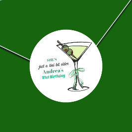 A Tini Bit Older 21st Birthday Party Runder Aufkleber