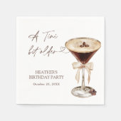 A Tini Bit Older Birthday Party Welcome Sign Serviette (Vorderseite)