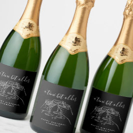 A Tini Bit Older Cheers Martini Birthday Party Schaumweinetikett