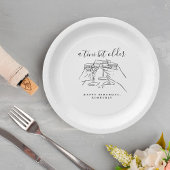 A Tini Bit Older Chic White Cocktai Birthday Party Pappteller