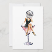 A Tini Bit Older Disco Martini Geburtstag Einladung (Rückseite)