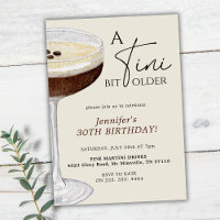 A Tini Bit Older Espresso Martini 30. Geburtstag