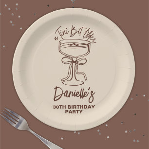 A Tini Bit Older Espresso Martini 30. Geburtstag Pappteller