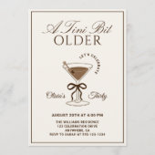 A Tini Bit Older Espresso Martini 30th Birthday Einladung (Vorderseite)