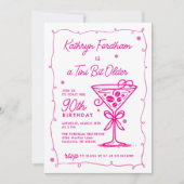 A Tini Bit Older Espresso Martini 90. Geburtstag Einladung (Vorderseite)