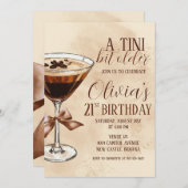 A Tini Bit Older Espresso Martini Birthday Party Einladung (Vorne/Hinten)
