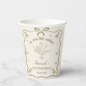 A Tini Bit Older Espresso Martini Bow Birthday Pappbecher (Vorderseite)