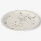 A Tini Bit Older Espresso Martini Bow Birthday Pappteller (Schrägansicht)