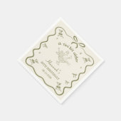 A Tini Bit Older Espresso Martini Bow Birthday  Serviette (Ecke)