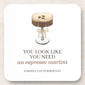 A Tini Bit Older Espresso Martini Gastgeschenk Getränkeuntersetzer (Vorderseite)