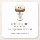 A Tini Bit Older Espresso Martini Gastgeschenk Rechteckiger Pappuntersetzer (Vorderseite)