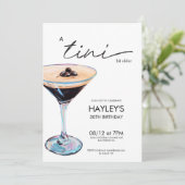 A Tini Bit Older Espresso Martini Geburtstag Einladung (Stehend Vorderseite)