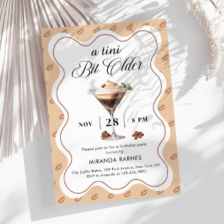 A Tini Bit Older Espresso Martini Geburtstag Einladung