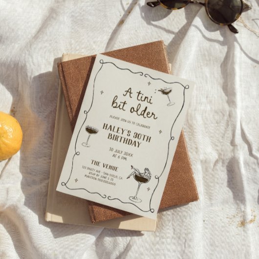 A Tini Bit Older Espresso Martini Geburtstag Einladung