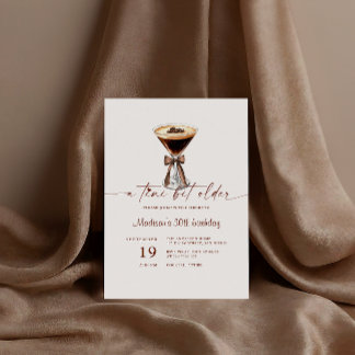 A Tini Bit Older Espresso Martini Geburtstag Einladung