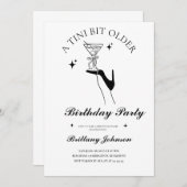 a Tini Bit Older Espresso Martini Geburtstag Einladung (Vorne/Hinten)