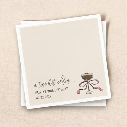 A Tini Bit Older Espresso Martini Geburtstag Serviette