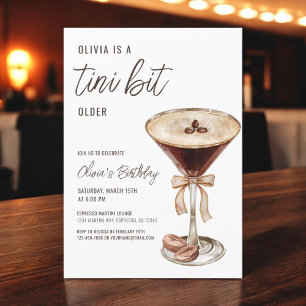A Tini Bit Older Espresso Martini Geburtstagsparty Einladung