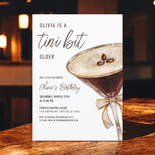 A Tini Bit Older Espresso Martini Geburtstagsparty Einladung
