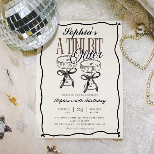 A Tini Bit Older Espresso Martini Quirky Geburtsta Einladung