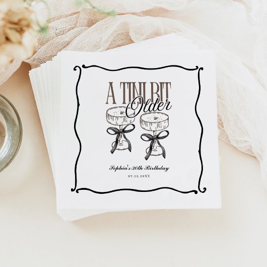 A Tini Bit Older Espresso Martini Quirky Napkin Serviette