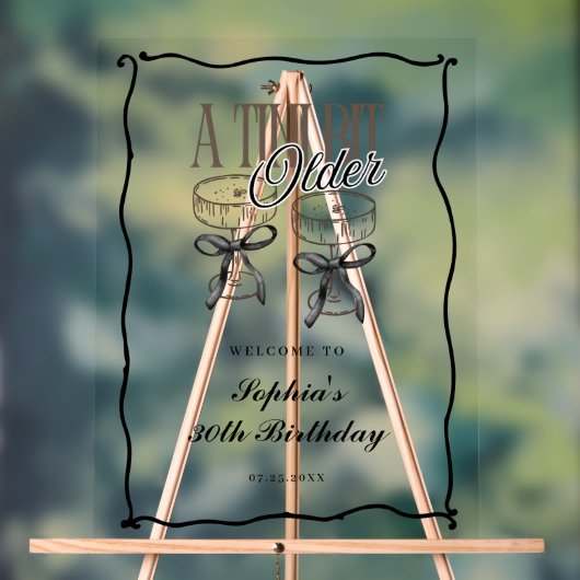 A Tini Bit Older Espresso Martini Quirky Willkomme Acrylschild (Neutral)