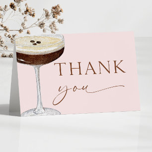 A Tini Bit Older Expresso Martini Geburtstagsparty Dankeskarte