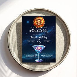 A Tini Bit Older Leo Zodiac Martini Geburtstag Einladung