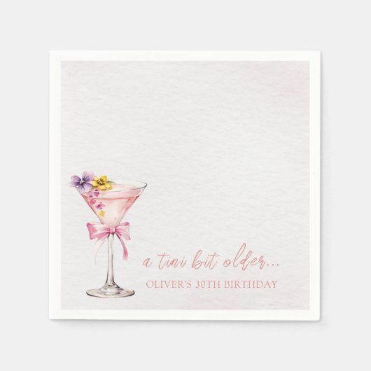 A Tini Bit Older Martini 30th Birthday Party   Nap Serviette (Vorderseite)
