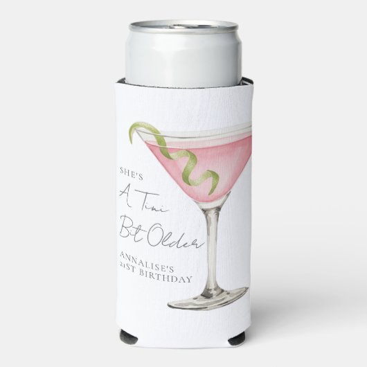 A Tini Bit Older Martini Birthday Selters Dosenkühler (Seltzer Vorderseite)