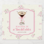 A Tini Bit Older Martini Coquette Geburtstag Schaumweinetikett (Einzelnes Label)