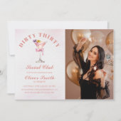 A Tini Bit Older Martini Dirty Thirty Birthday Einladung (Vorderseite)