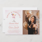 A Tini Bit Older Martini Fifty & Fabulous Birthday Einladung (Vorderseite)